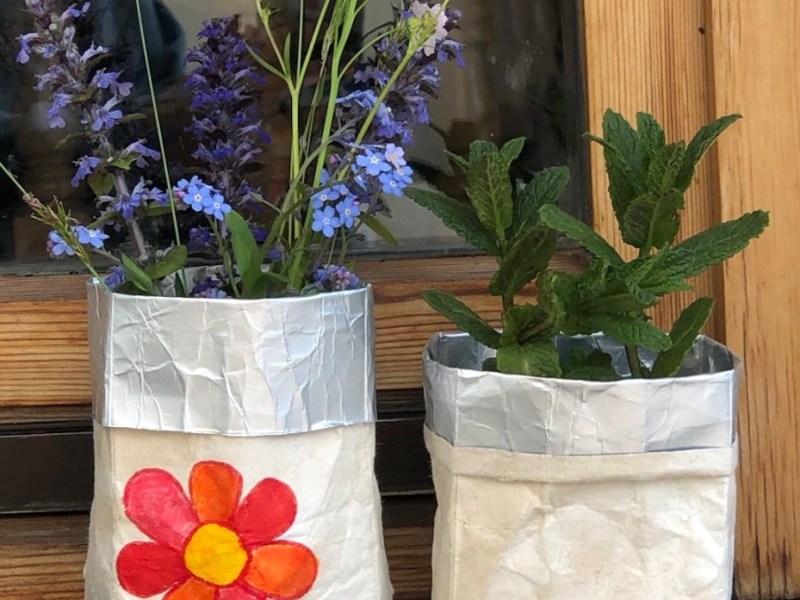 Pflanztöpfe aus Tetrapacks